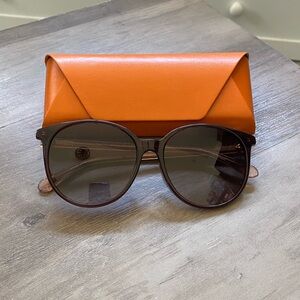 Kate spade hello sunshine 56mm kaiafs round sunglasses - brown/brown gradient